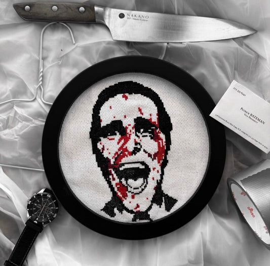 American Psycho 8" embroidery